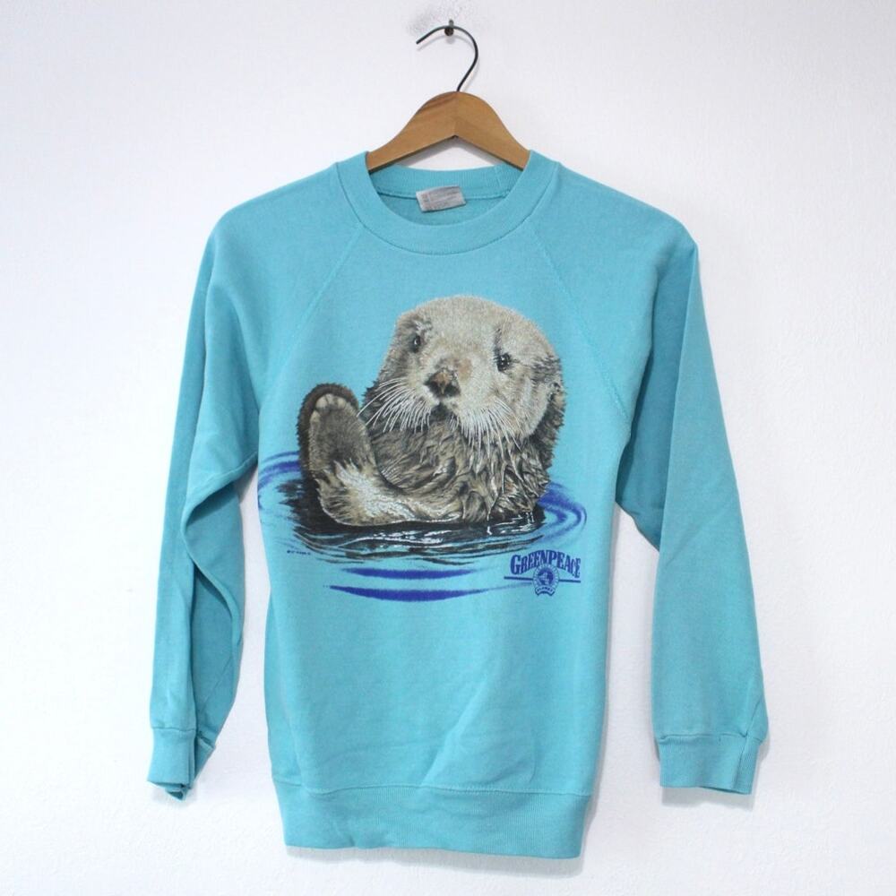 Vintage Greenpeace Otter Sweatshirt Small